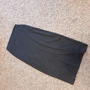 Grey Maxi Bodycon Skirt